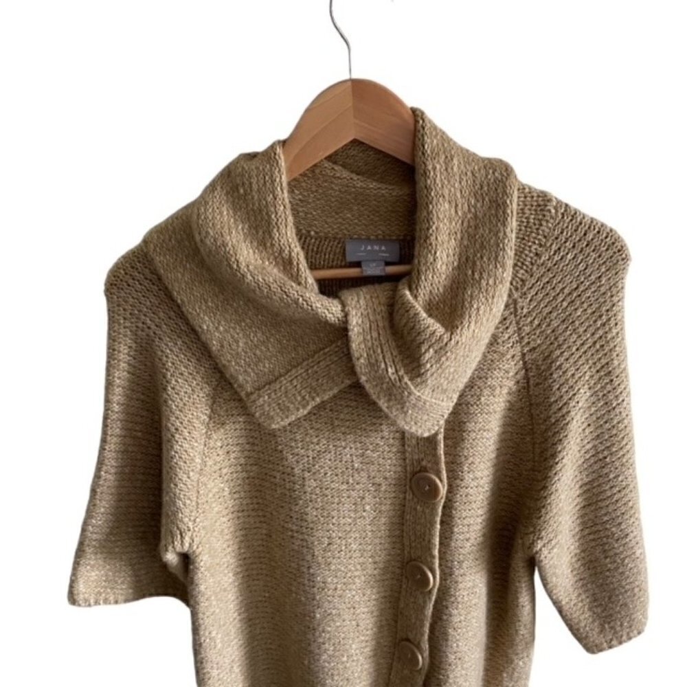 Jana Button Front Cowl Neck Sweater Small - Picture 4 of 4